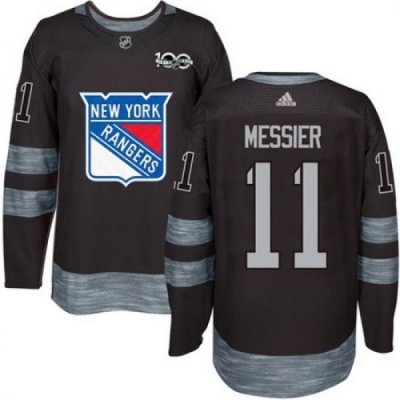 Rangers #11 Mark Messier Black 1917 2017 100th Anniversary Stitched NHL Jersey