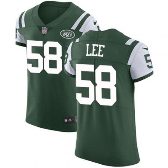 Nike Jets #58 Darron Lee Green Team Color Mens Stitched NFL Vapor Untouchable Elite Jersey