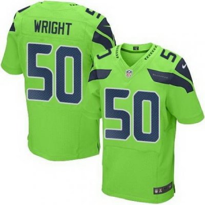 Nike Seahawks #50 K J Wright Green Mens Stitched NFL Elite Rush Jersey