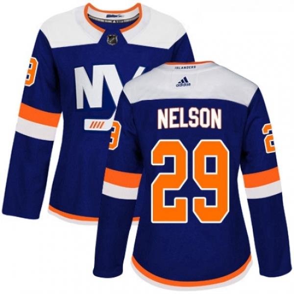 Womens Adidas New York Islanders 29 Brock Nelson Premier Blue Alternate NHL Jersey