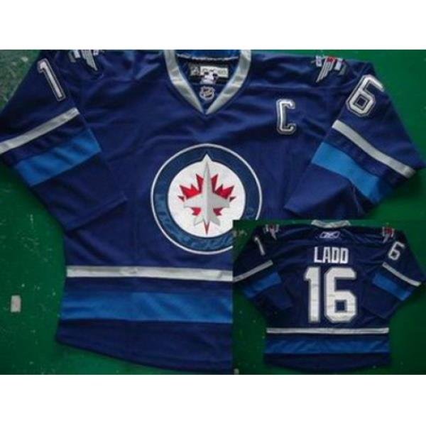 Youth kids 2012 new Winnipeg Jets #16 Andrew Ladd Blue Jersey