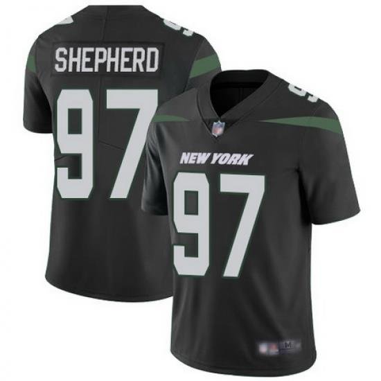 Jets #97 Nathan Shepherd Black Alternate Men Stitched Football Vapor Untouchable Limited Jersey