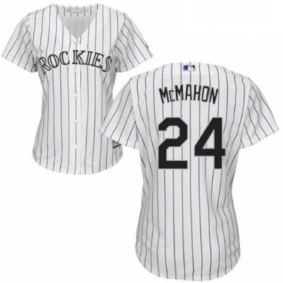 Womens Majestic Colorado Rockies 24 Ryan McMahon Replica White Home Cool Base MLB Jersey