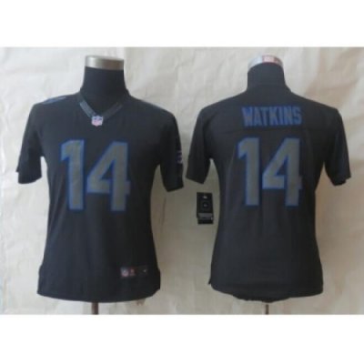 Women Nike Buffalo Bills #14 Watkins Black Jerseys(Impact Limited)