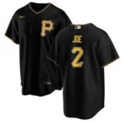 Men Pittsburgh Pirates Connor Joe #2 Nike Black Stitched MLB Jersey