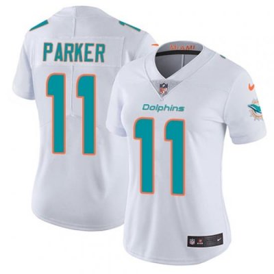 Nike Dolphins #11 DeVante Parker White Womens Stitched NFL Vapor Untouchable Limited Jersey