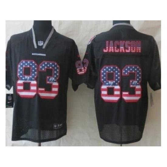 Nike Tampa Bay Buccaneers 83 Vincent Jackson Black Elite USA Flag Fashion NFL Jersey