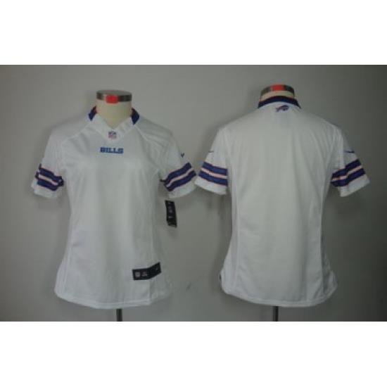 Women Nike Buffalo Bills Blank White Color Limited Jerseys