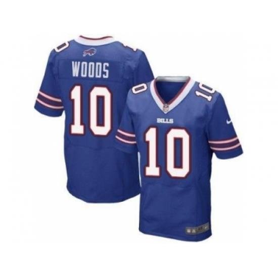 Nike Buffalo Bills 10 Robert Woods Blue Elite NFL Jersey