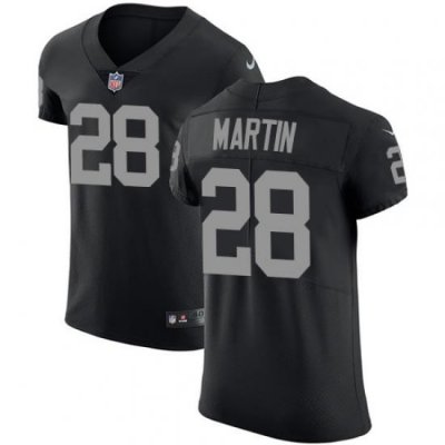 Nike Raiders #28 Doug Martin Black Team Color Mens Stitched NFL Vapor Untouchable Elite Jersey