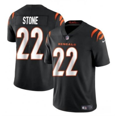 Youth Cincinnati Bengals 22 Geno Stone Black Vapor Untouchable Limited Stitched Jersey