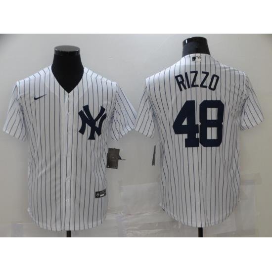 Men NeW York Yankees 48 Anthony Rizzo Nike White Home Official Replica Player Jersey