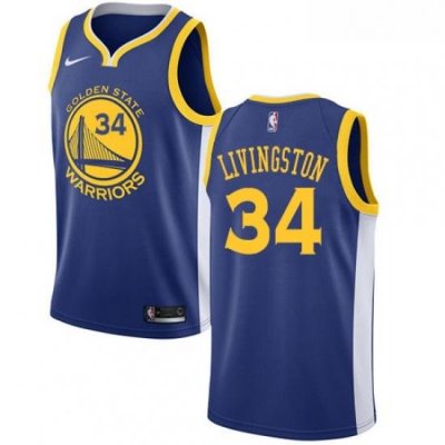 Youth Nike Golden State Warriors 34 Shaun Livingston Swingman Royal Blue Road NBA Jersey Icon Edition