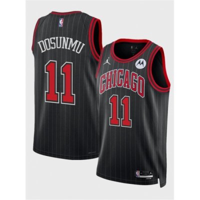 Men Chicago Bulls 11 Ayo Dosunmu Black 2024 Statement Edition Stitched Basketball Jersey