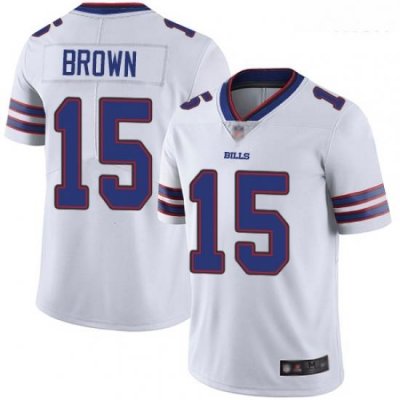 Bills 15 John Brown White Men Stitched Football Vapor Untouchable Limited Jersey