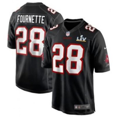 Men Tampa Bay Buccaneers Leonard Fournette Nike Black Super Bowl LIV Jersey