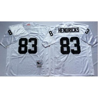 Mitchell&Ness Raiders 83 Ted Hendricks White Throwback Stitched NFL Jersey