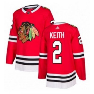 Youth Adidas Chicago Blackhawks 2 Duncan Keith Authentic Red Home NHL Jersey