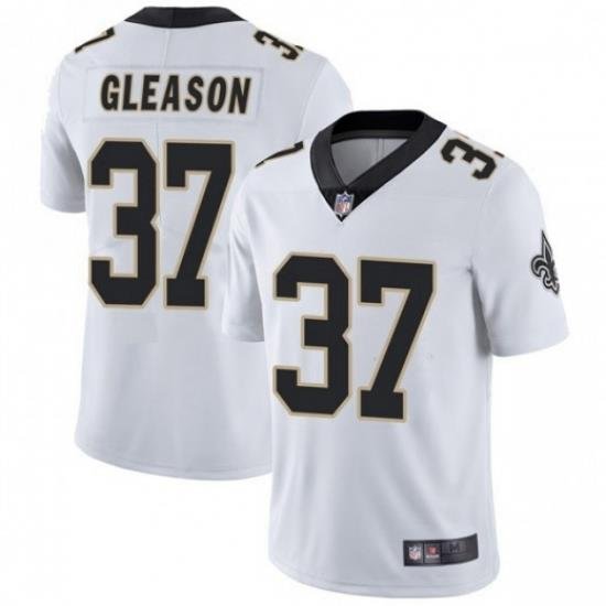 Men New Orleans Saints 37 Steve Gleason White Vapor Limited Jersey