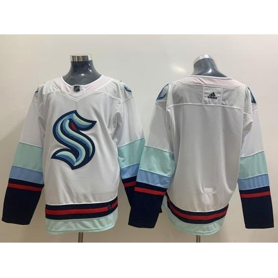 Seattle Kraken Blank White Adidas Jersey