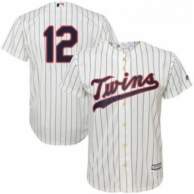 Youth Majestic Minnesota Twins 12 Jake Odorizzi Replica Cream Alternate Cool Base MLB Jersey