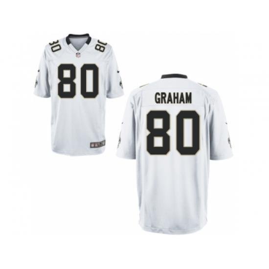 Nike New Orleans Saints 80 Jimmy Graham White Game NFL Jersey