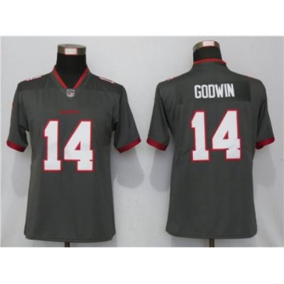 Women Nike Tampa Bay Buccaneers 14 Chris Godwin Gray Women New 2020 Vapor Untouchable Limited Jersey