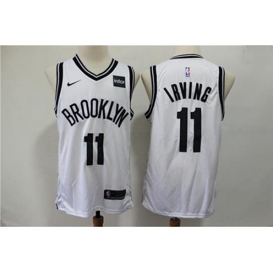 Nets 11 Kyrie Irving White Nike Swingman Jersey