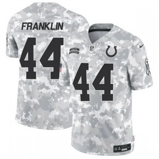 Men Indianapolis Colts 44 Zaire Franklin 2024 F U S E Arctic Camo Salute To Service Limited Stitched Football Jersey