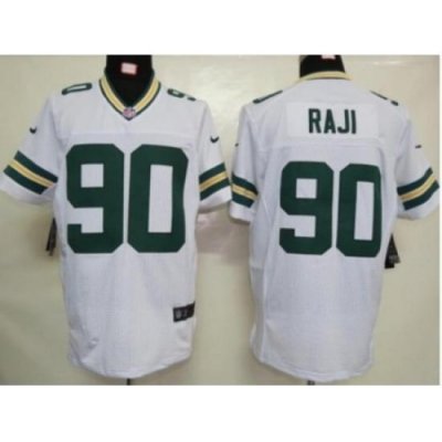 Nike green bay packers 90 B.J. Raji White Elite NFL Jersey