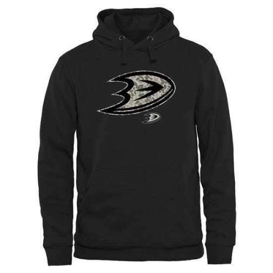 NHL Mens Anaheim Ducks Black Rink Warrior Pullover Hoodie