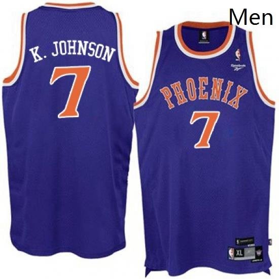 Mens Adidas Phoenix Suns 7 Kevin Johnson Swingman Purple New Throwback NBA Jersey