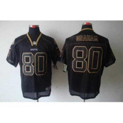 Nike New Orleans Saints 80 Jimmy Graham Black Elite Lights Out NFL Jersey