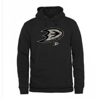 Men Anaheim Ducks Black Rink Warrior Pullover Hoodie