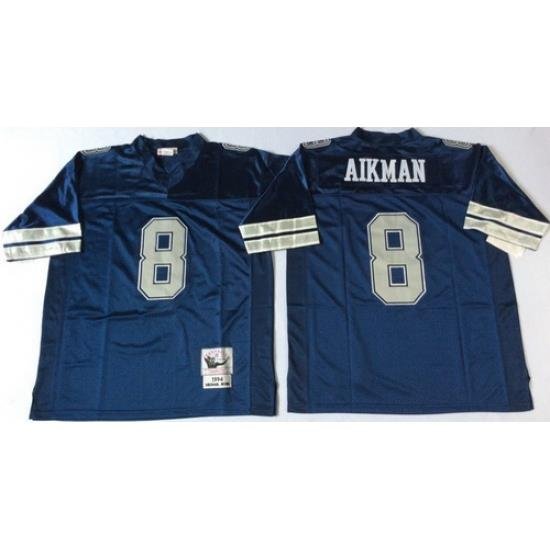 Mitchell Ness cowboys #8 Throwback Stitched NFL Jerseys