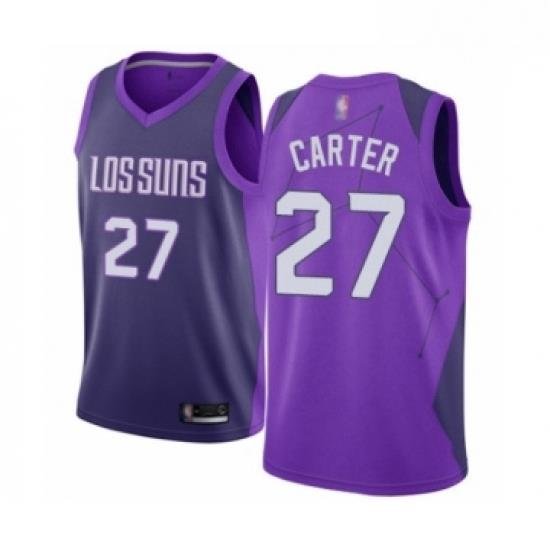 Mens Phoenix Suns 27 Jevon Carter Authentic Purple Basketball Jersey City Edition