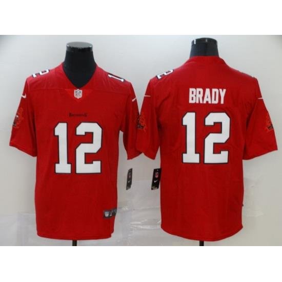 Buccaneers 12 Tom Brady Red Vapor Untouchable Limited Jersey