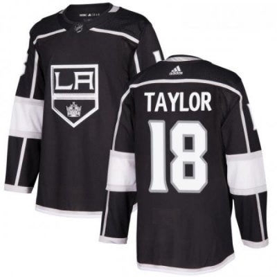 Youth Adidas Los Angeles Kings 18 Dave Taylor Authentic Black Home NHL Jersey