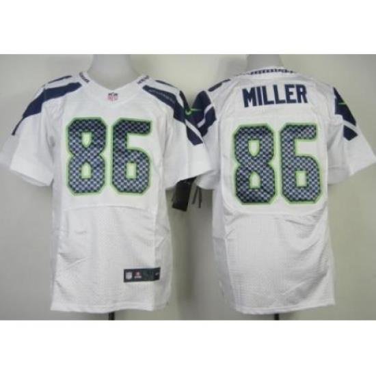 Nike Seattle SeahaWks 86 Zach Miller White Elite NFL Jersey