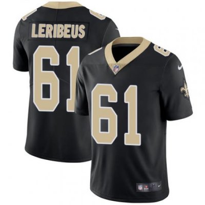 Limited Nike Black Youth Josh LeRibeus Home Jersey NFL 61 New Orleans Saints Vapor Untouchable