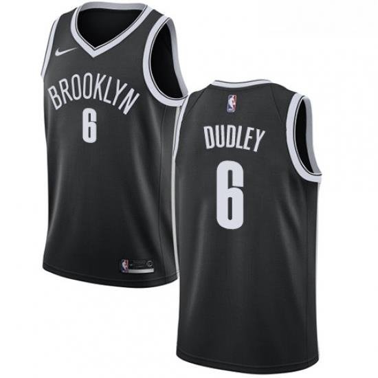 Womens Nike Brooklyn Nets 6 Jared Dudley Swingman Black NBA Jersey Icon Edition