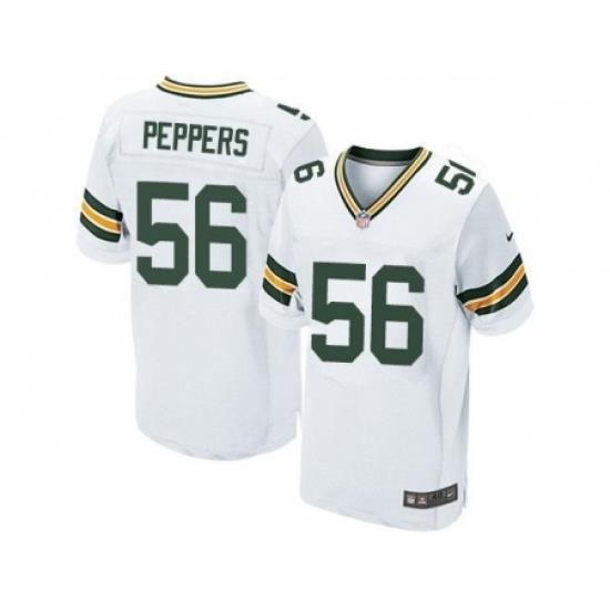 Nike Green Bay Packers 56 Julius Peppers White Elite NFL Jersey