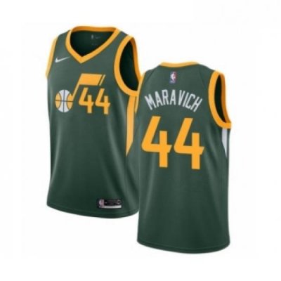 Womens Nike Utah Jazz 44 Pete Maravich Green Swingman Jersey Earned Edition