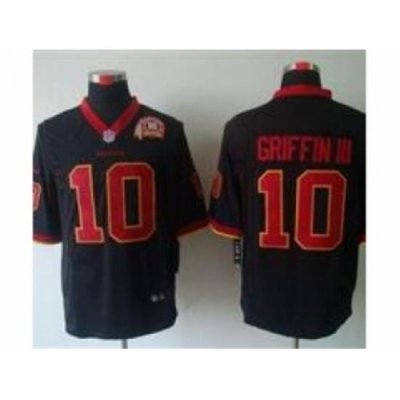 Nike Washington Redskins 10 Robert Griffin III Black Game 80TH Patch NFL Jersey