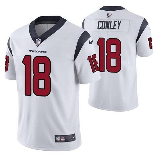 Men Houston Texans 18 Chris Conley White Vapor Untouchable Limited Stitched Jersey