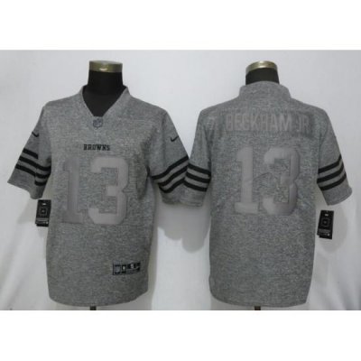 Nike Browns 13 Beckham Jr Gray Gridiron Gray Vapor Untouchable Limited Jersey