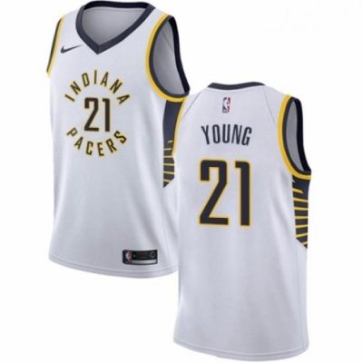 Womens Nike Indiana Pacers 21 Thaddeus Young Swingman White NBA Jersey Association Edition