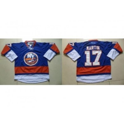 New York Islanders #17 Matt Martin Baby Blue Stitched NHL Jersey