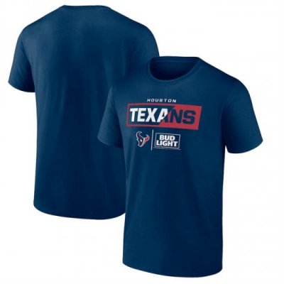 Men Houston Texans Navy X Bud Light T Shirt