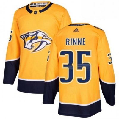 Mens Adidas Nashville Predators 35 Pekka Rinne Premier Gold Home NHL Jersey